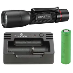 COAST HX5 + 3,6V Li-ion batteri + Nitecore i1 USB-laddare COAST HX5 + 3,6V Li-ion batteri + Nitecore i1 USB-laddare