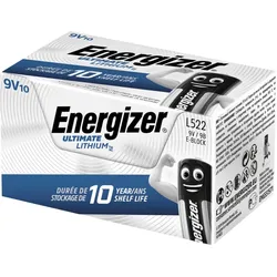 Energizer Ultimate Lithium 9V B2B 10-pack - Batteri