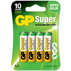 GP Super Alkaline batteripaket AA LR6 1,5V - 4 st. GP Super Alkaline batteripaket AA LR6 1,5V - 4 st.